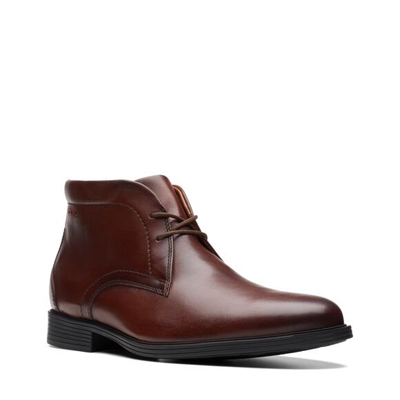 NWT Clarks Collection Men’s Whiddon Mid Chukka Boot Mahogany Leather Size 7 main image 7